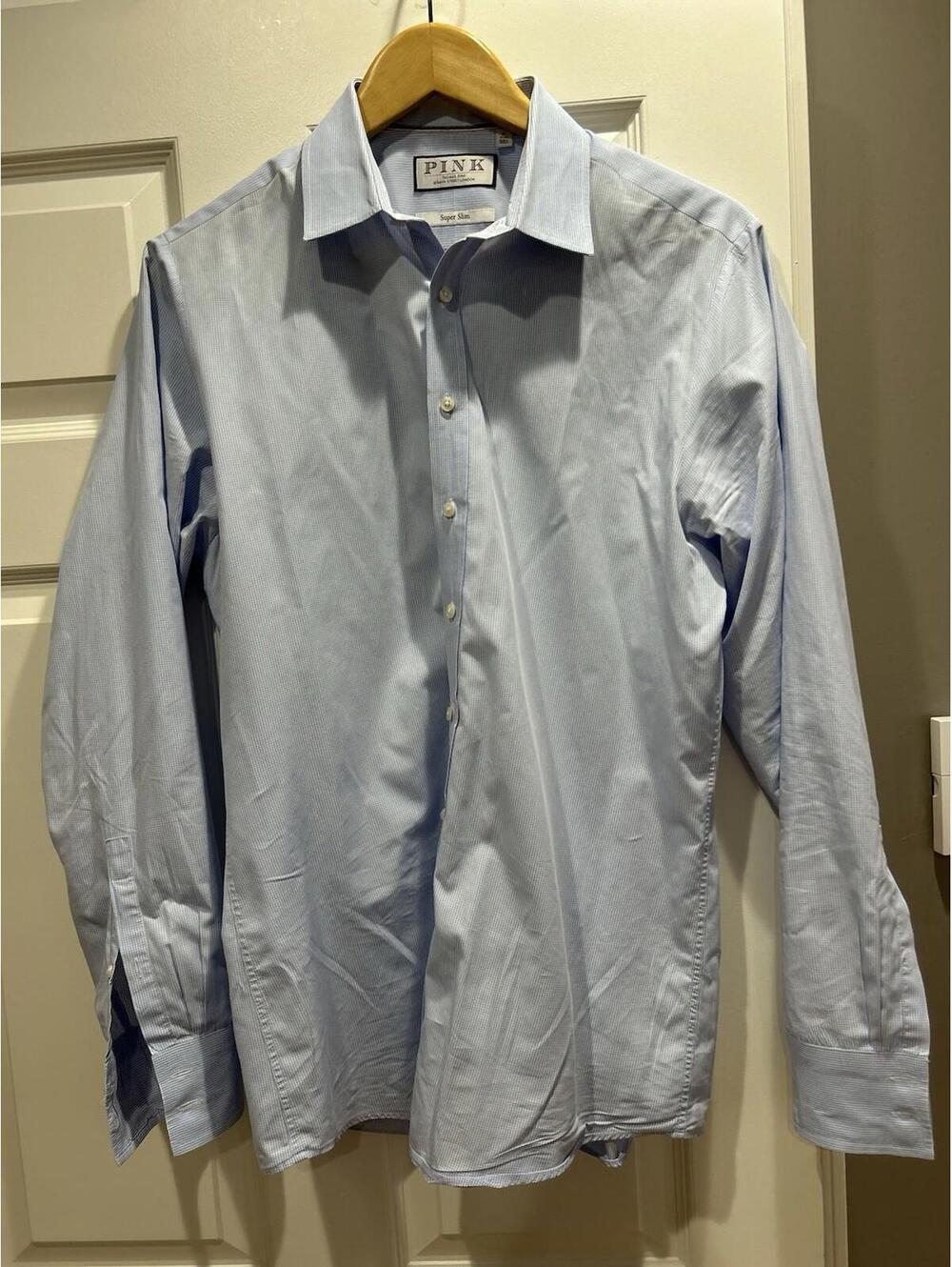 Thomas PINK super slim dress shirt